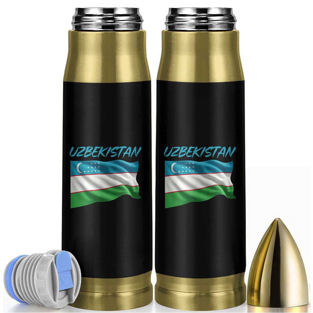 Vintage Uzbekistan Flag Bullet Tumbler Proud Uzbek Roots Gift