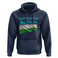 Vintage Uzbekistan Flag Hoodie Proud Uzbek Roots Gift