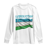 Vintage Uzbekistan Flag Long Sleeve Shirt Proud Uzbek Roots Gift
