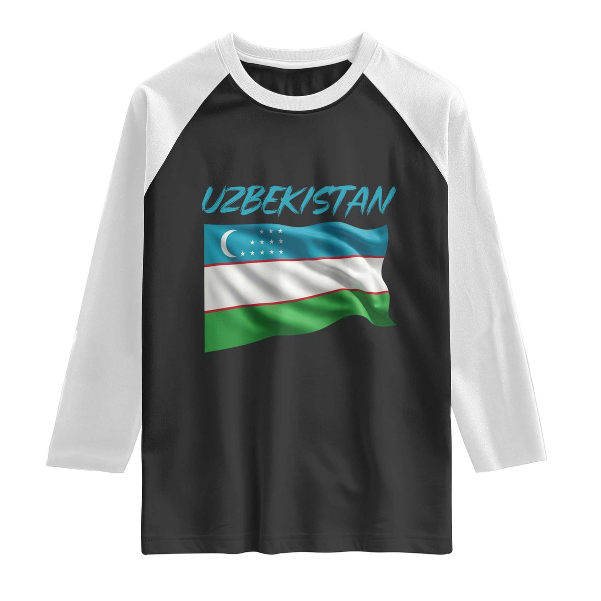 Vintage Uzbekistan Flag Raglan Shirt Proud Uzbek Roots Gift