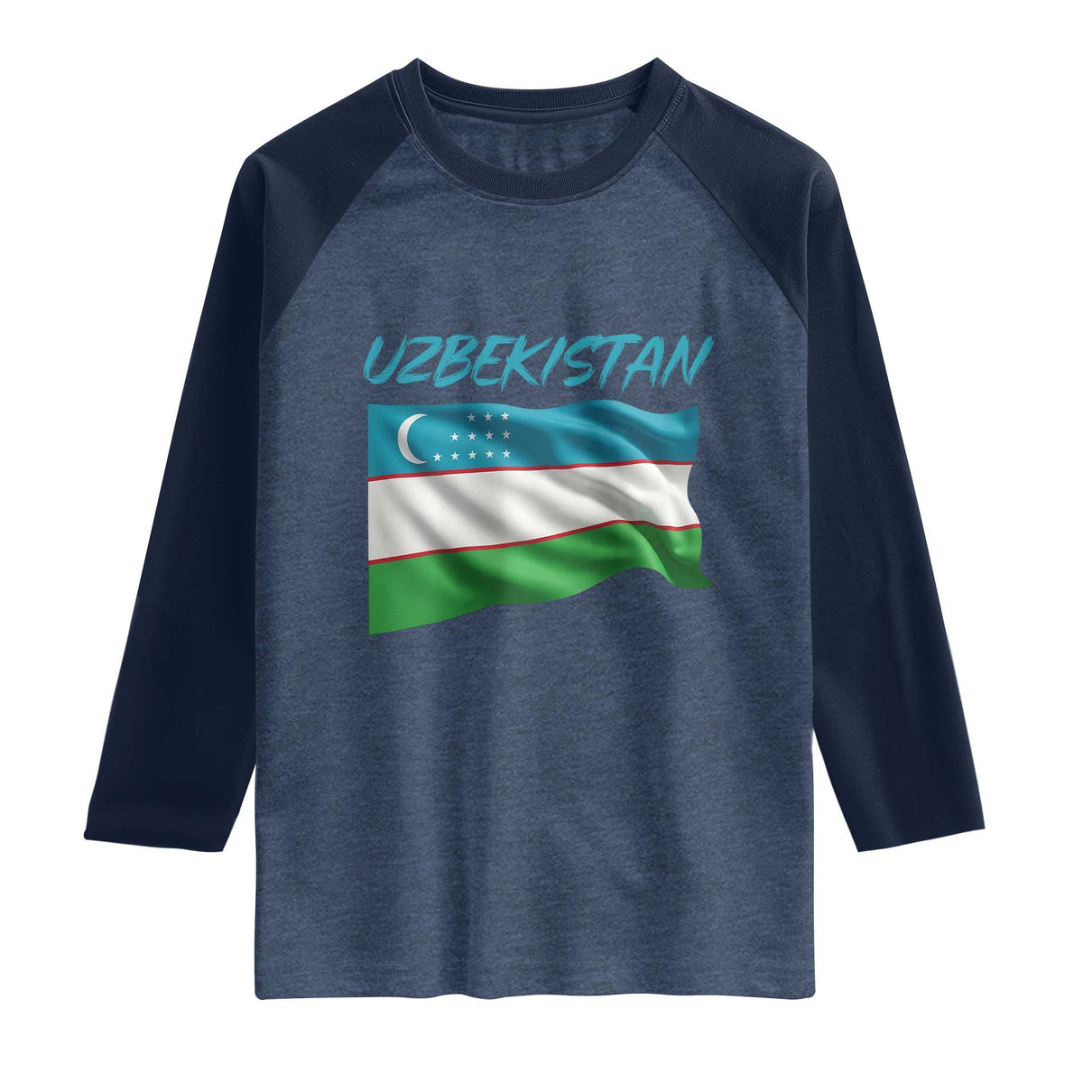 Vintage Uzbekistan Flag Raglan Shirt Proud Uzbek Roots Gift