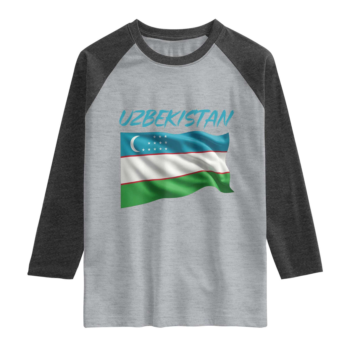 Vintage Uzbekistan Flag Raglan Shirt Proud Uzbek Roots Gift