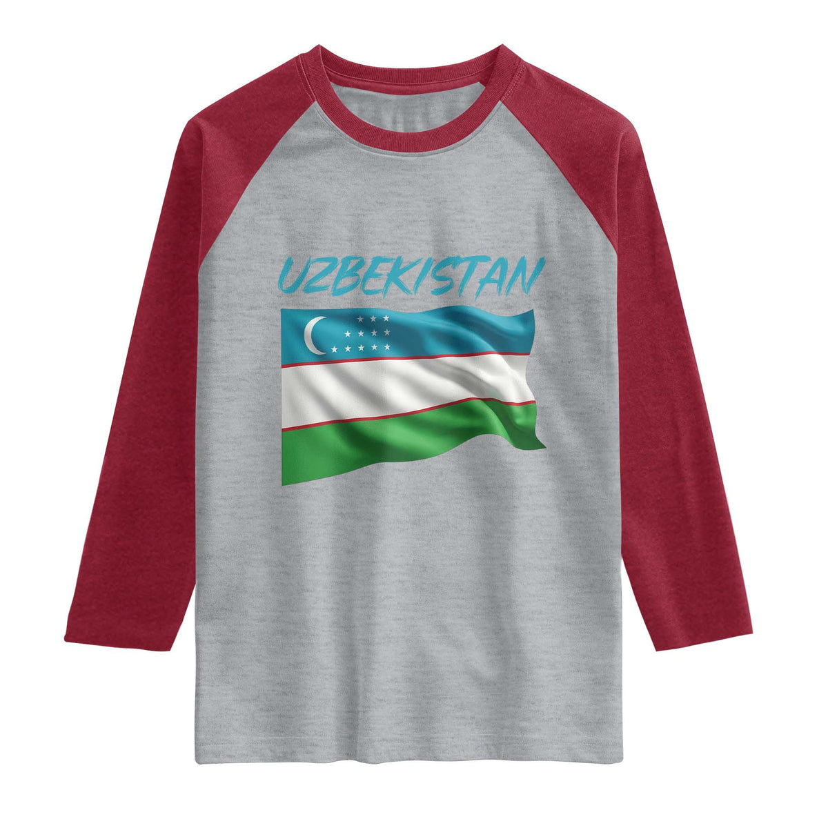 Vintage Uzbekistan Flag Raglan Shirt Proud Uzbek Roots Gift