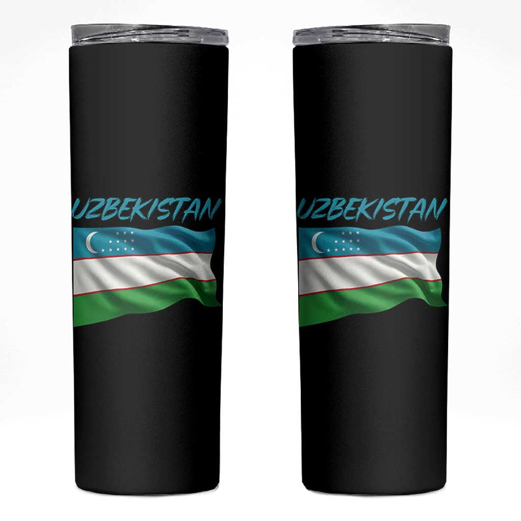 Vintage Uzbekistan Flag Skinny Tumbler Proud Uzbek Roots Gift