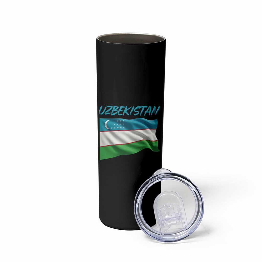 Vintage Uzbekistan Flag Skinny Tumbler Proud Uzbek Roots Gift