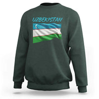 Vintage Uzbekistan Flag Sweatshirt Proud Uzbek Roots Gift