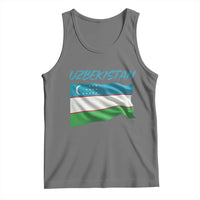 Vintage Uzbekistan Flag Tank Top Proud Uzbek Roots Gift