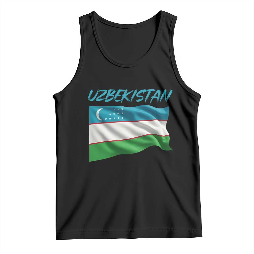 Vintage Uzbekistan Flag Tank Top Proud Uzbek Roots Gift