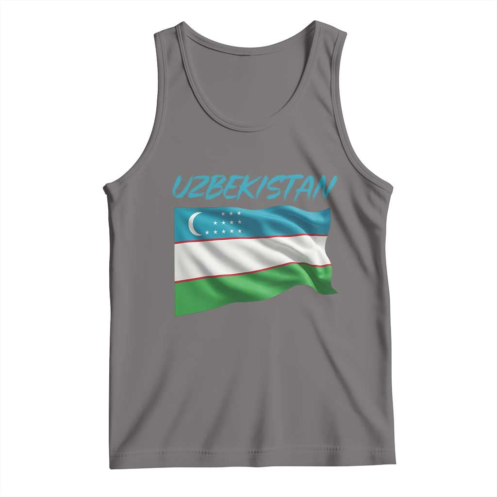 Vintage Uzbekistan Flag Tank Top Proud Uzbek Roots Gift