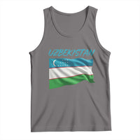 Vintage Uzbekistan Flag Tank Top Proud Uzbek Roots Gift