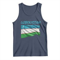 Vintage Uzbekistan Flag Tank Top Proud Uzbek Roots Gift