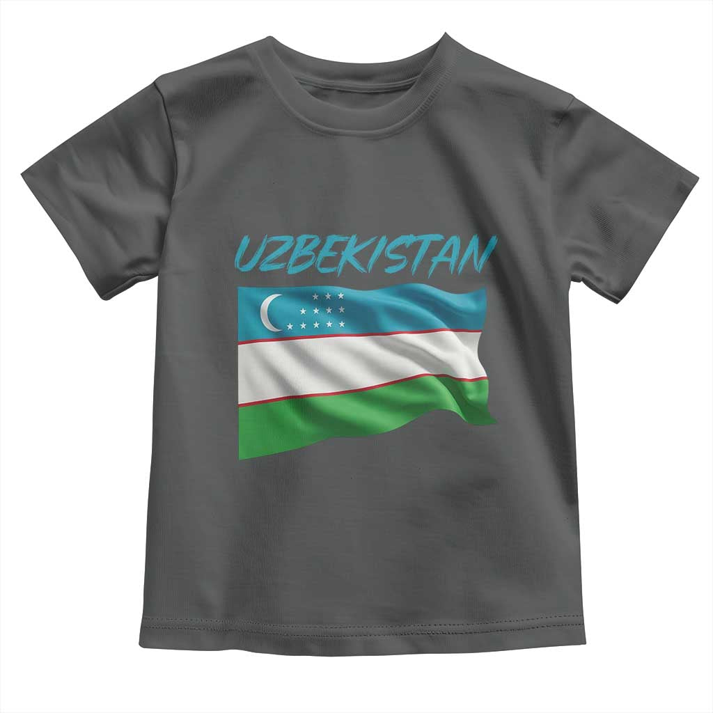 Vintage Uzbekistan Flag Toddler T Shirt Proud Uzbek Roots Gift