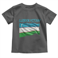 Vintage Uzbekistan Flag Toddler T Shirt Proud Uzbek Roots Gift