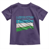 Vintage Uzbekistan Flag Toddler T Shirt Proud Uzbek Roots Gift