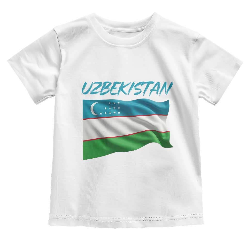 Vintage Uzbekistan Flag Toddler T Shirt Proud Uzbek Roots Gift