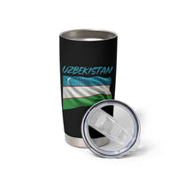 Vintage Uzbekistan Flag Tumbler Cup Proud Uzbek Roots Gift