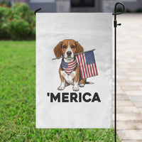 Patriotic Beagle Lover 4th Of July Dog Garden Flag Merica Pride
