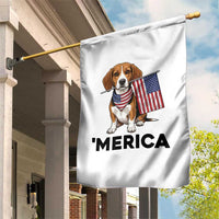 Patriotic Beagle Lover 4th Of July Dog Garden Flag Merica Pride