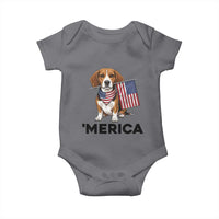 Patriotic Beagle Lover 4th Of July Dog Baby Onesie Merica Pride