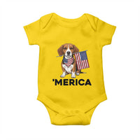 Patriotic Beagle Lover 4th Of July Dog Baby Onesie Merica Pride