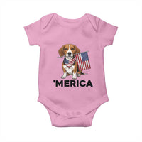 Patriotic Beagle Lover 4th Of July Dog Baby Onesie Merica Pride