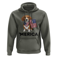 Patriotic Beagle Lover 4th Of July Dog Hoodie Merica Pride