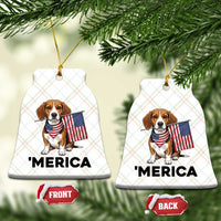 Patriotic Beagle Lover 4th Of July Dog Ceramic Ornament Merica Pride