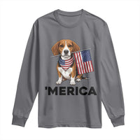 Patriotic Beagle Lover 4th Of July Dog Long Sleeve Shirt Merica Pride