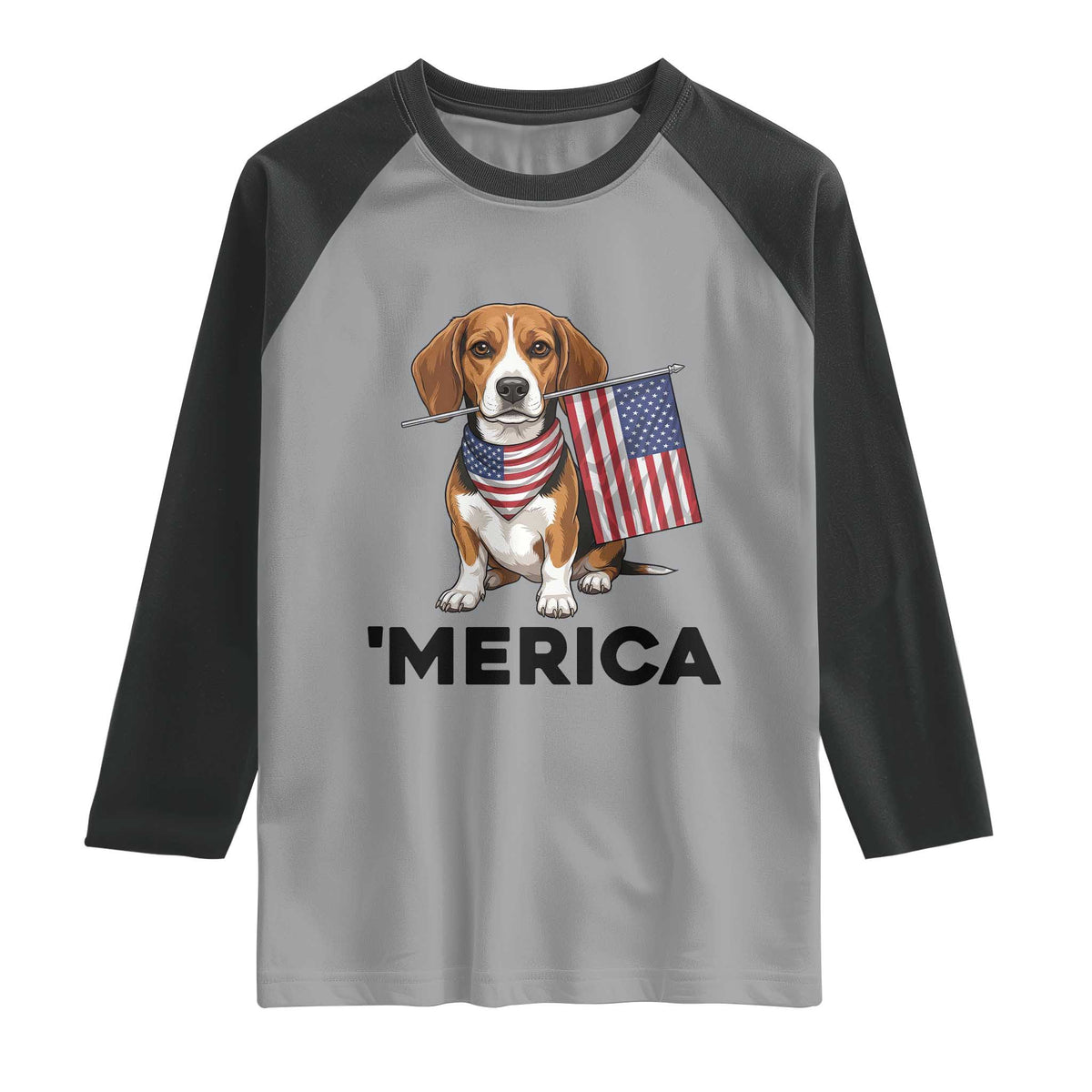 Patriotic Beagle Lover 4th Of July Dog Raglan Shirt Merica Pride