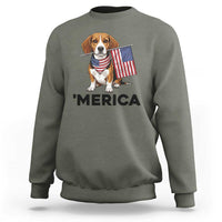 Patriotic Beagle Lover 4th Of July Dog Sweatshirt Merica Pride