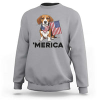 Patriotic Beagle Lover 4th Of July Dog Sweatshirt Merica Pride
