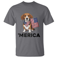 Patriotic Beagle Lover 4th Of July Dog T Shirt Merica Pride