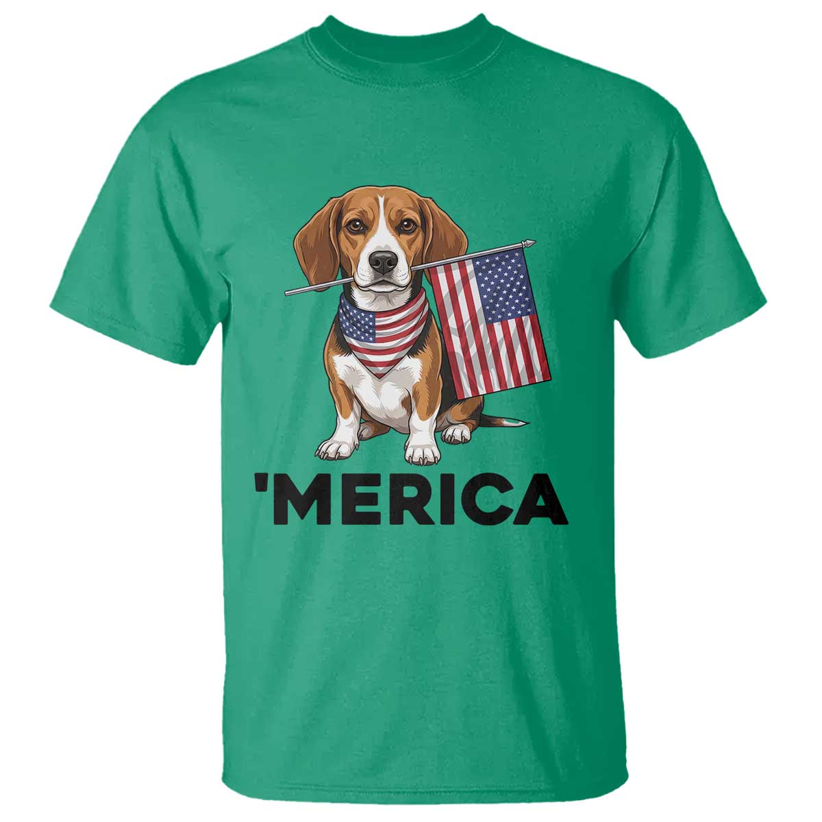 Patriotic Beagle Lover 4th Of July Dog T Shirt Merica Pride