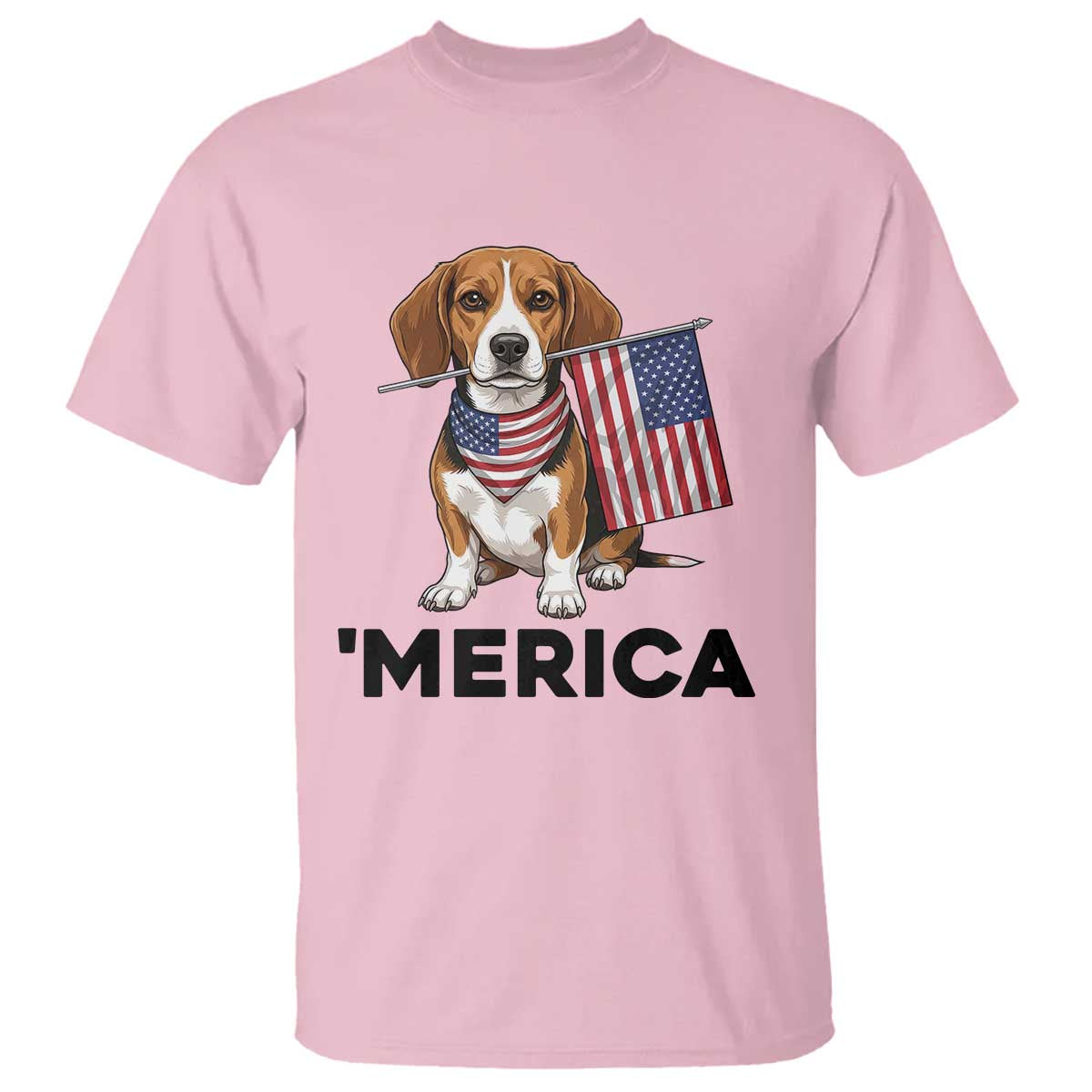 Patriotic Beagle Lover 4th Of July Dog T Shirt Merica Pride