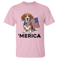 Patriotic Beagle Lover 4th Of July Dog T Shirt Merica Pride