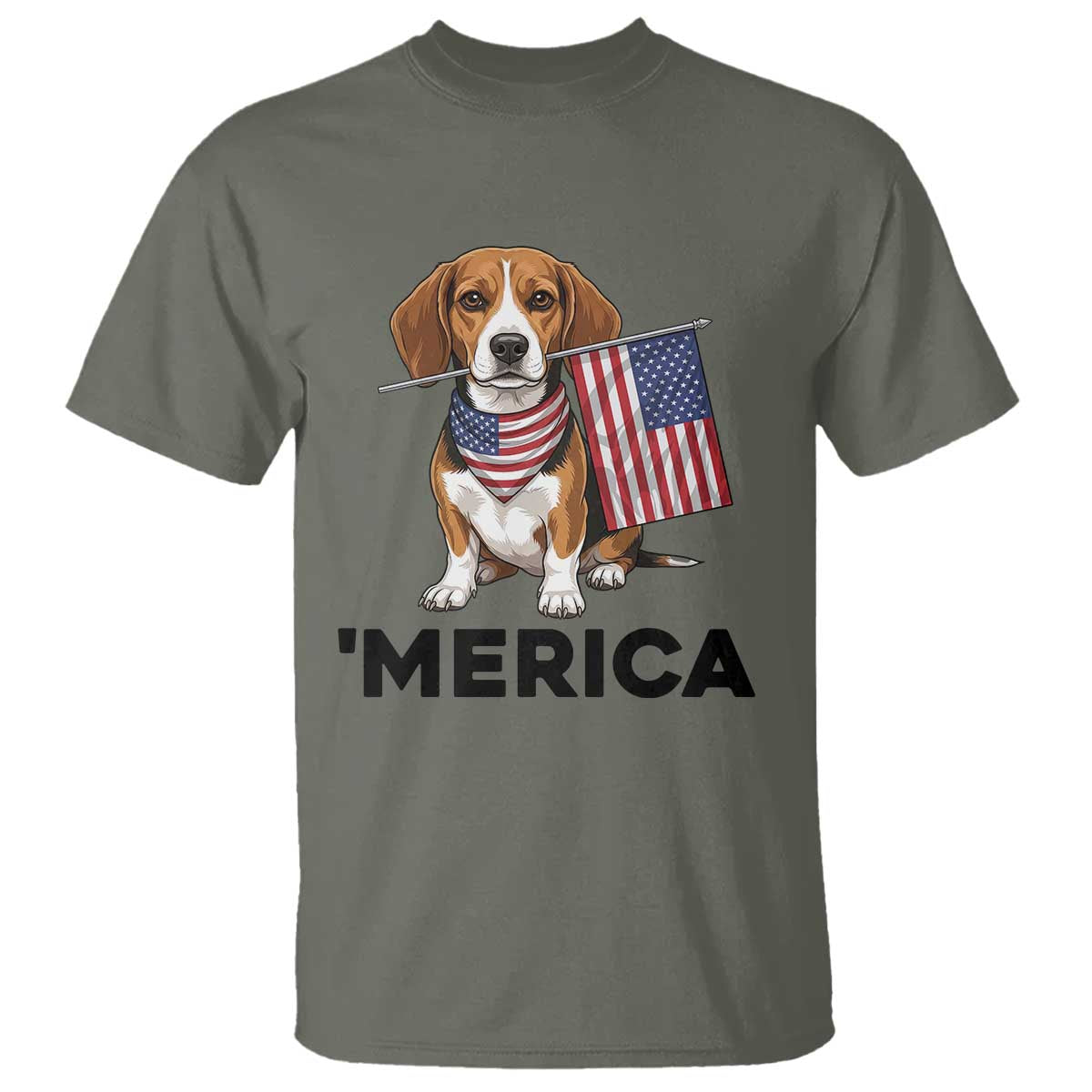 Patriotic Beagle Lover 4th Of July Dog T Shirt Merica Pride