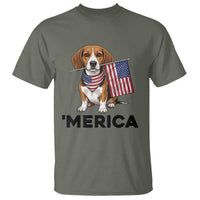 Patriotic Beagle Lover 4th Of July Dog T Shirt Merica Pride