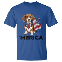 Patriotic Beagle Lover 4th Of July Dog T Shirt Merica Pride
