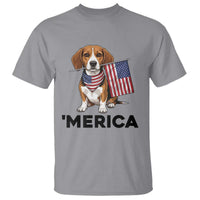 Patriotic Beagle Lover 4th Of July Dog T Shirt Merica Pride