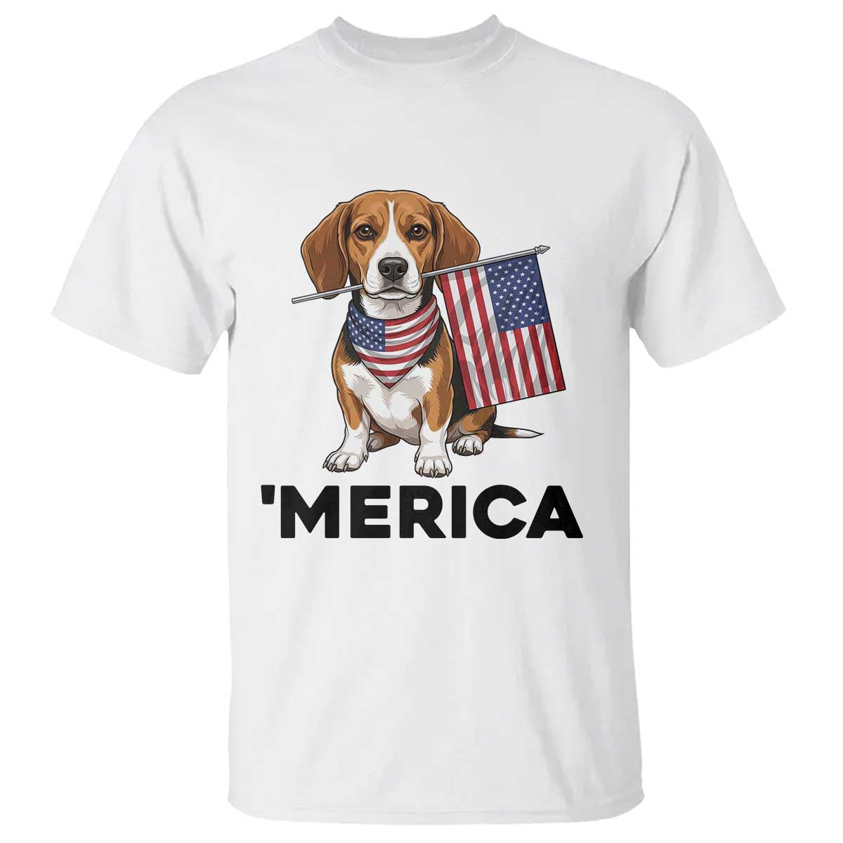 Patriotic Beagle Lover 4th Of July Dog T Shirt Merica Pride