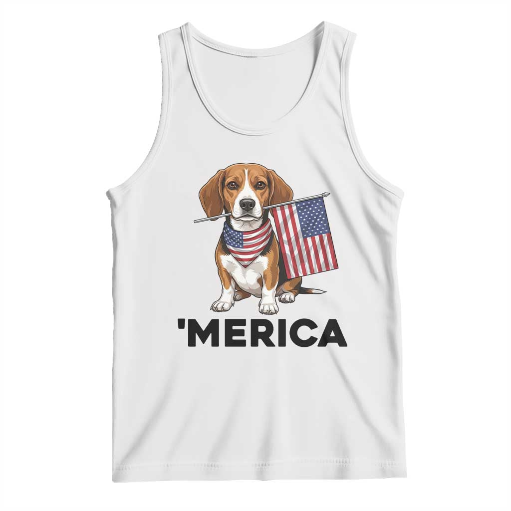 Patriotic Beagle Lover 4th Of July Dog Tank Top Merica Pride