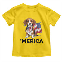 Patriotic Beagle Lover 4th Of July Dog Toddler T Shirt Merica Pride