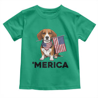 Patriotic Beagle Lover 4th Of July Dog Toddler T Shirt Merica Pride