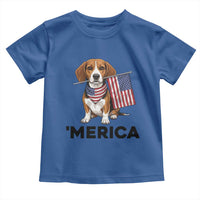 Patriotic Beagle Lover 4th Of July Dog Toddler T Shirt Merica Pride