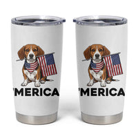 Patriotic Beagle Lover 4th Of July Dog Tumbler Cup Merica Pride