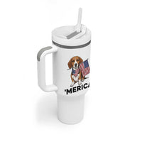 Patriotic Beagle Lover 4th Of July Dog Tumbler With Handle Merica Pride