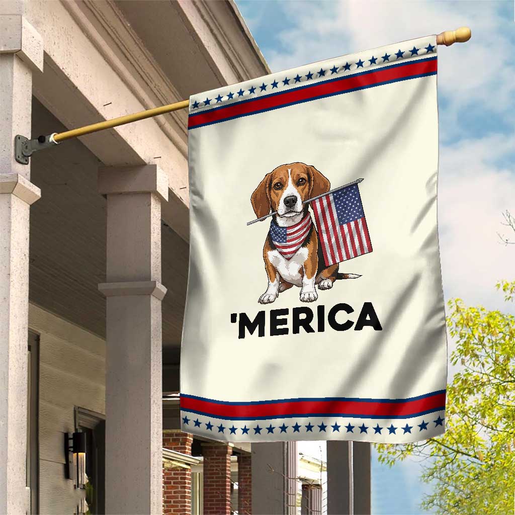 Beagle Lover 4th Of July Dog Patriotic Garden Flag Merica Pride