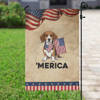 Beagle Lover 4th Of July Dog Patriotic Garden Flag Merica Pride