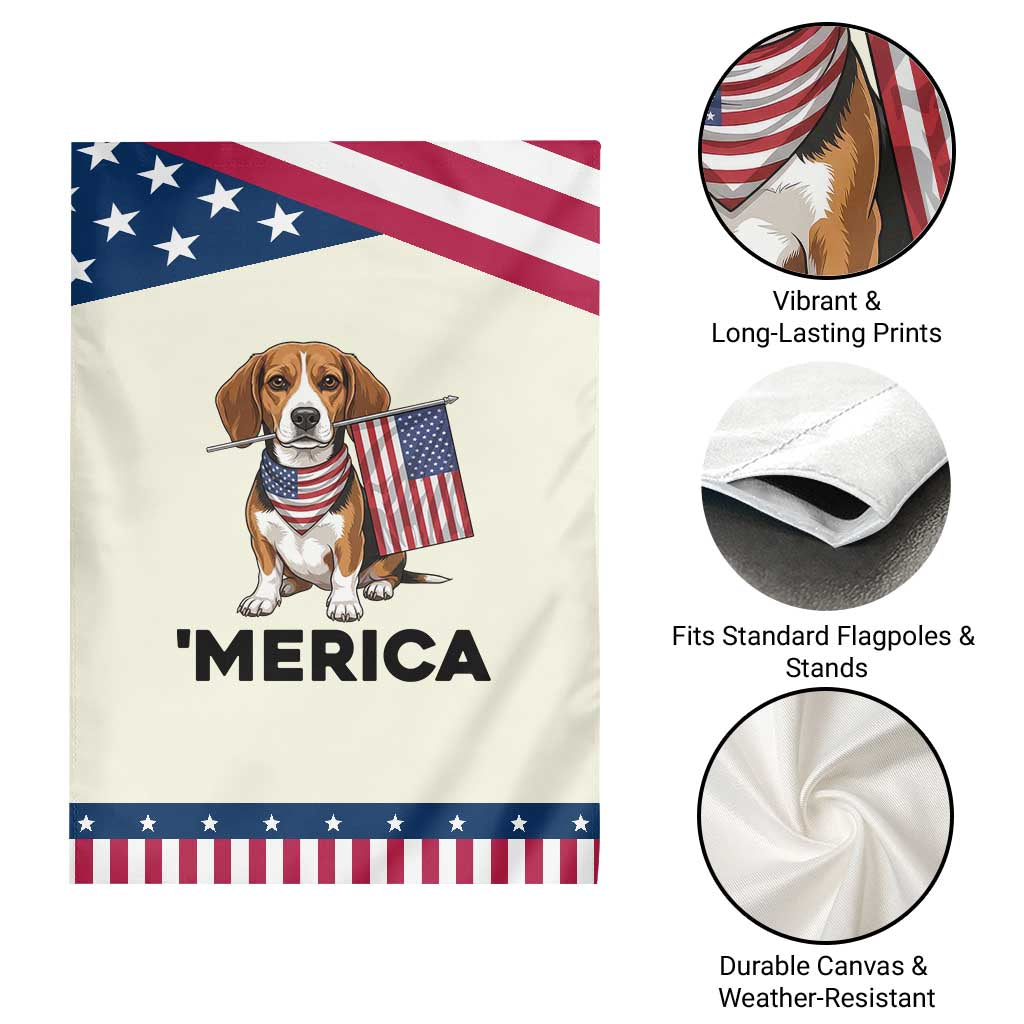 Beagle Lover 4th Of July Dog Patriotic Garden Flag Merica Pride
