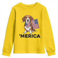 Patriotic Beagle Lover 4th Of July Dog Youth Sweatshirt Merica Pride